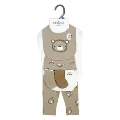 Rose Textiles - 10Pk Neutral Socks Hanging Set, Beige Bear Online