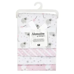 Rose Textiles - 4Pk Receiving Blanket, Pink Elephant & Balloon Online