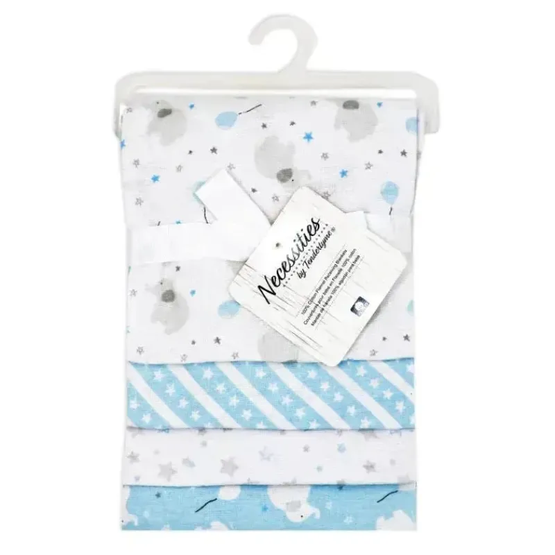 rose_textiles__pk_receivi_SKUZxlR6BHO_1.webp Rose Textiles - 4Pk Receiving Blanket, Blue Elephant & Balloon Clearance