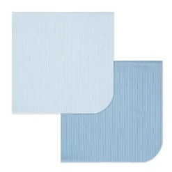 Rose Textiles - 2Pk Rib Blue Knit Swaddles Outlet