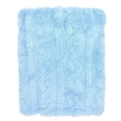 Rose Textiles - Sherpa Esculpido, Azul Clearance