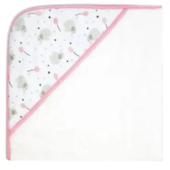 Rose Textiles - Toalha com Capuz Elefante, Rosa Sale