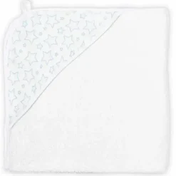 Rose Textiles - Toalha com capuz forrada de musselina Star, azul Fashion