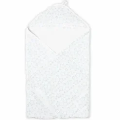 Rose Textiles - Toalha com capuz forrada de musselina Star, azul Fashion