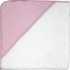 Rose Textiles - Toalha Listrada com Capuz, Rosa Best