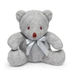 Rose Textiles - Urso de malha de cabo, cinza New