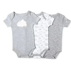 Rose Textiles Rose Têxteis - 3Pk Body Urze Neutro para Bebê, Nuvem Outlet