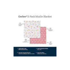 Gerber Roupa de cama - 2 mantas de musselina, Girl Animal Geo Girl Online