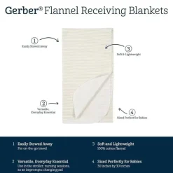 Gerber Roupa de cama - 4 unidades em branco de flanela, Boho Rainbow Clearance