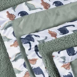 Gerber Roupa de cama - Cobertor de pelúcia 1Pk 2Ply, Dino Time New