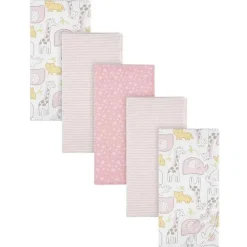 Gerber Roupa de Cama - Cobertor de Flanela 5Pk - Safári para Meninas Sale