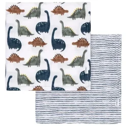 Gerber Roupa de cama - Cobertor de musselina 2Pk, Boy Dino Time Online