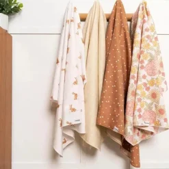 Gerber Roupa de cama - flanelas 4Pk, menina retrô floral Best