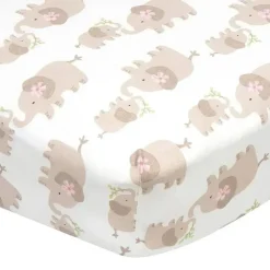 Gerber Roupa de Cama - Lençol de Berço com 1 Unidade - Girl Safari Best