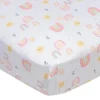 Gerber Roupa de Cama - Lençol de Berço de 1 Unidade - Arco-íris de Menina Hot