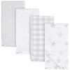 Gerber Roupa de cama - manta de flanela 4Pk, neutra celestial Online