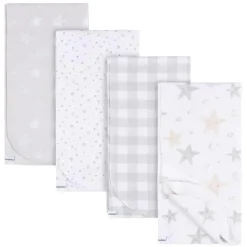 Gerber Roupa de cama - manta de flanela 4Pk, neutra celestial Online