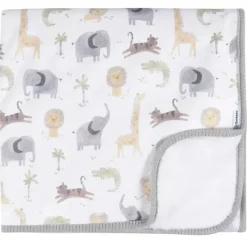 Gerber Roupa de cama - manta de pelúcia 1Pk 2Ply, animais neutros Discount