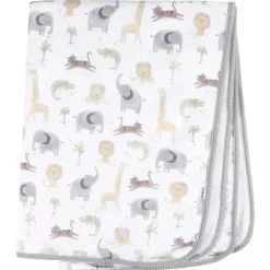 Gerber Roupa de cama - manta de pelúcia 1Pk 2Ply, animais neutros Discount