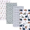 Gerber Roupa de cama - manta de flanela 4Pk, Boy Dino Time Clearance