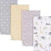 Gerber Roupa de cama - manta de flanela 4Pk, animais neutros Best