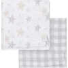 Gerber Roupa de cama - manta de musselina 2 unidades, neutra celestial Discount