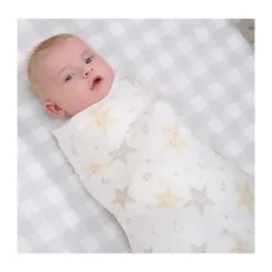 Gerber Roupa de cama - manta de musselina 2 unidades, neutra celestial Discount