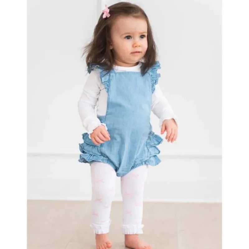 rufflebutts__baby_girl_li_SKUVKpE2IE3_0.webp RuffleButts - Baby Girl Light Wash Flutter Overall Rumper Sale