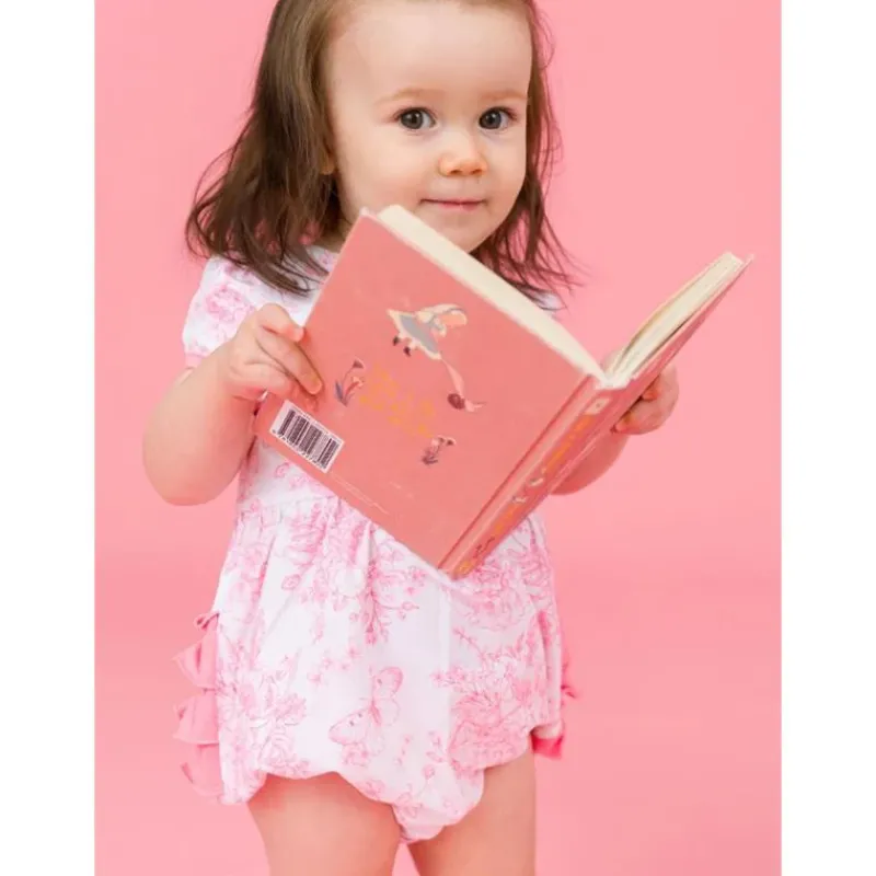 rufflebutts__baby_girl_pu_SKUSIgm2lIQ_3.webp RuffleButts - Baby Girl Puff Short Sleeve Bow Bubble Romper Sale