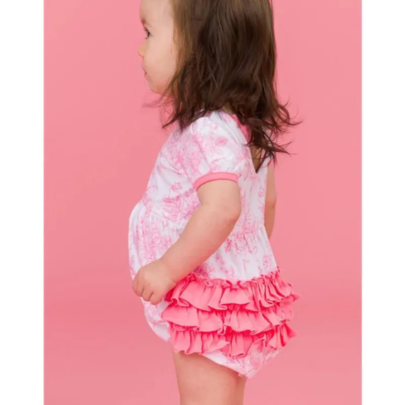 rufflebutts__baby_girl_pu_SKUSIgm2lIQ_4.webp RuffleButts - Baby Girl Puff Short Sleeve Bow Bubble Romper Sale