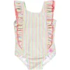 RuffleButts - Baby Girl Rainbow Seersucker Waterfall One Piece Best