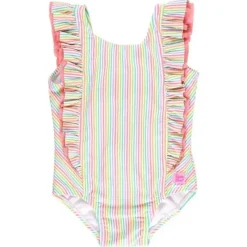RuffleButts - Baby Girl Rainbow Seersucker Waterfall One Piece Best