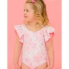 RuffleButts - Butterfly Sleeve One Piece, Bubblegum Pink Outlet
