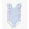 RuffleButts - Cachoeira Seersucker Azul Pervinca One Piece Clearance