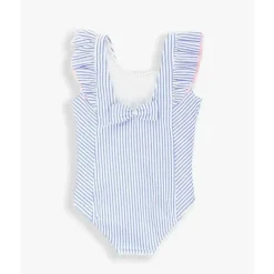 RuffleButts - Cachoeira Seersucker Azul Pervinca One Piece Clearance