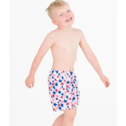 RuffleButts - Calção de banho Star Spangled branco com estrelas New