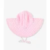 RuffleButts - Chapéu de natação reversível com bolinhas e listras rosa New