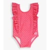 RuffleButts - Hot Pink Heart Waterfall One Piece, Rosa Outlet