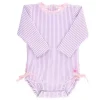 RuffleButts - Lilás Seersucker One Piece Rash Guard Online