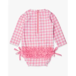 RuffleButts - Long Sleeve One Piece Rash Guard, Bubblegum Pink Outlet