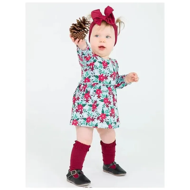 rufflebutts__pacote_com___SKUzqQY6fiZ_1.webp RuffleButts - Pacote com 3 meias de babados na altura do joelho para meninas, cereja escuro, branco e vermelho verde abeto Discount