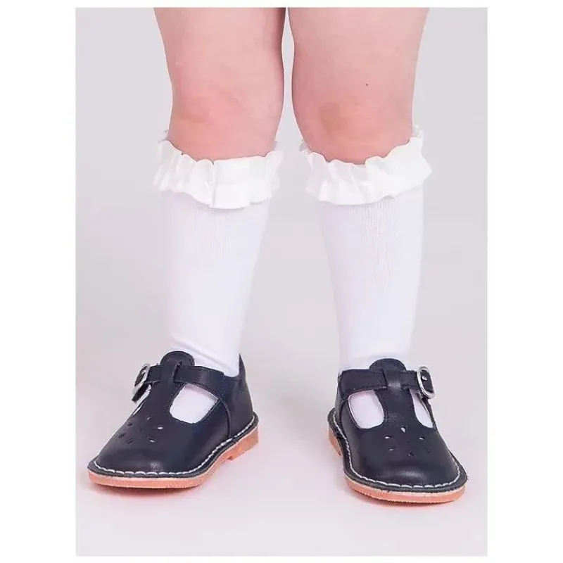 rufflebutts__pacote_com___SKUzqQY6fiZ_2.webp RuffleButts - Pacote com 3 meias de babados na altura do joelho para meninas, cereja escuro, branco e vermelho verde abeto Discount