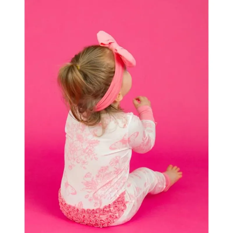 rufflebutts__ruffle_one_p_SKUCsgZaLJL_2.webp RuffleButts - Ruffle One Piece Convertible Pajamas, Bubblegum Pink New