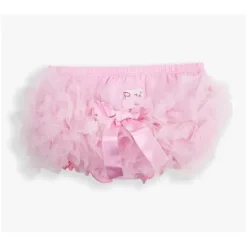 RuffleButts - Rufflebutt de malha rosa com babados Fashion