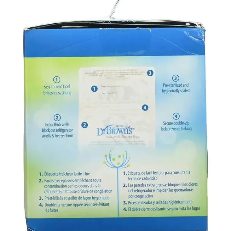 sacos_de_armazenamento_de_SKU00iACxhS_1.webp Dr. Brown's Sacos de armazenamento de leite materno do Dr. Brown 100 peças Fashion