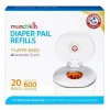 Munchkin Sacos de recarga de balde de fraldas Arm &amp; Hammer, pacote com 20, porões Hot