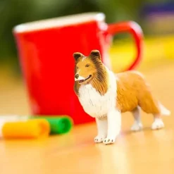 Safari Ltd . - Estatueta de Collie, figura realista de 4 cães Clearance