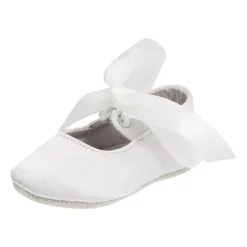 Ralph Lauren Sapatilha de balé Layette Briley, cetim branco Outlet