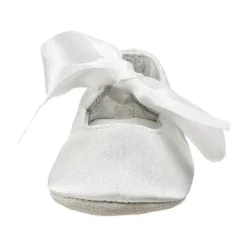 Ralph Lauren Sapatilha de balé Layette Briley, cetim branco Outlet