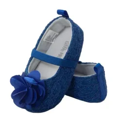 Little Me Sapatilhas Lace Glitter - Azul Medieval Online
